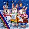 Needlepoint Pillow Kit "Hares’ Carols"