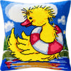 Needlepoint Pillow Kit "Duckling the Sailor"