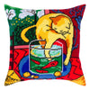 Needlepoint Pillow Kit "Cat with Fish"