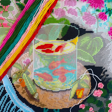 Needlepoint Pillow Kit "Goldfish"