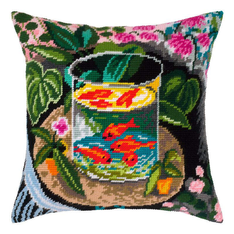 Needlepoint Pillow Kit "Goldfish"
