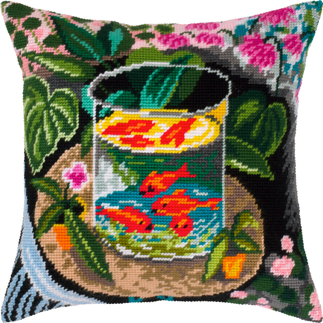 Needlepoint Pillow Kit "Goldfish"