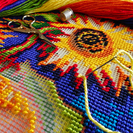 Needlepoint Pillow Kit "Sunflowers"