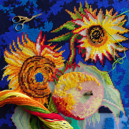 Needlepoint Pillow Kit "Sunflowers"
