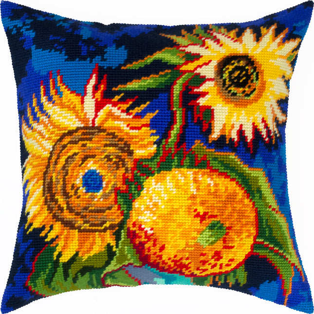 Needlepoint Pillow Kit "Sunflowers"