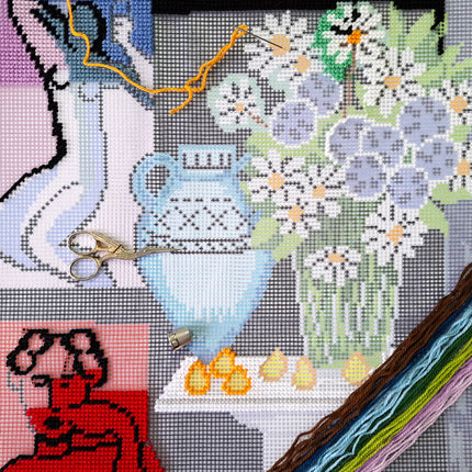 Needlepoint Pillow Kit "The Daisies"