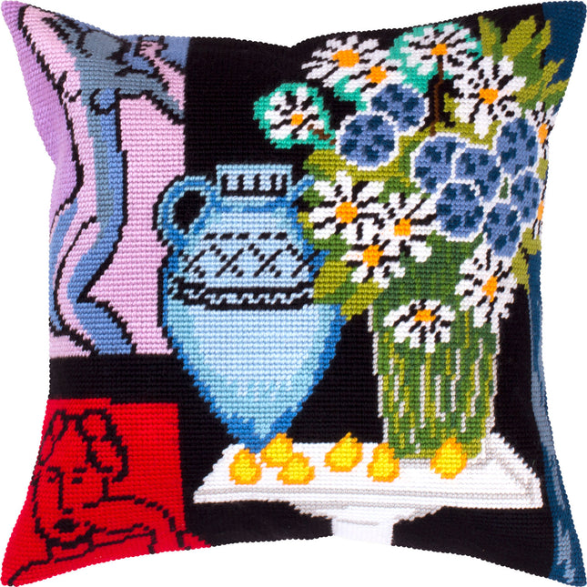 Needlepoint Pillow Kit "The Daisies"
