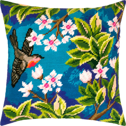 Needlepoint Pillow Kit "Redstart. Tree"