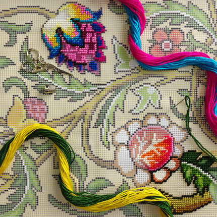 Needlepoint Pillow Kit "Wild Strawberries. Tree."