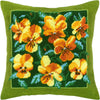 Needlepoint Pillow Kit "Golden Bouquet"