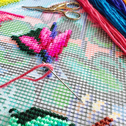 Needlepoint Pillow Kit "Cyclamen"