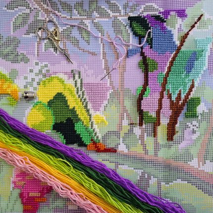 Needlepoint Pillow Kit "The Riverbank"