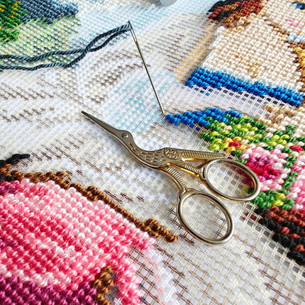 Needlepoint Pillow Kit "The Little Gardener"