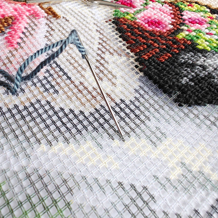 Needlepoint Pillow Kit "The Little Gardener"