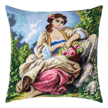 Needlepoint Pillow Kit "The Little Gardener"