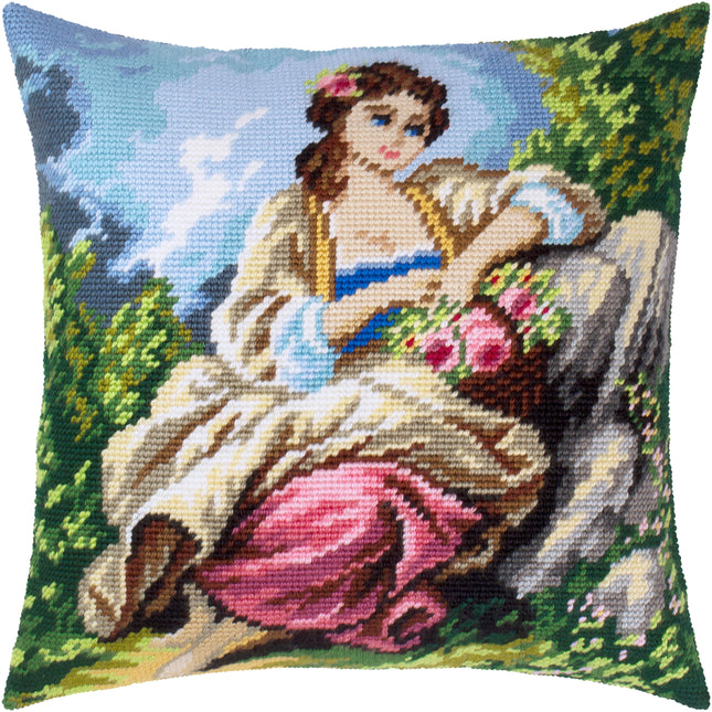 Needlepoint Pillow Kit "The Little Gardener"
