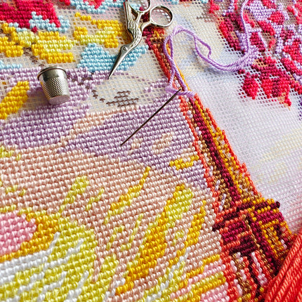 Needlepoint Pillow Kit "Evening Paris"