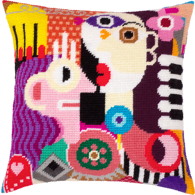Needlepoint Pillow Kit "Radiant Women in Abstract"