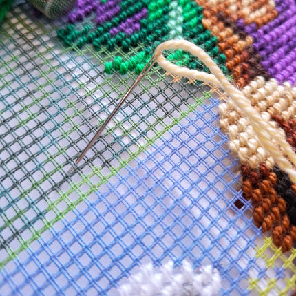 Needlepoint Pillow Kit "Blue Mountains"