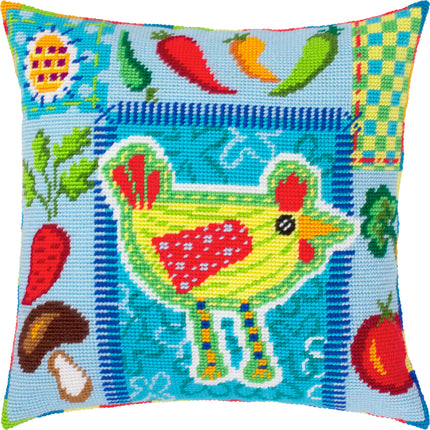 Needlepoint Pillow Kit "Rustic Kitchen Charm"