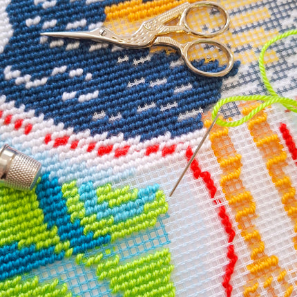 Needlepoint Pillow Kit "Rooster"