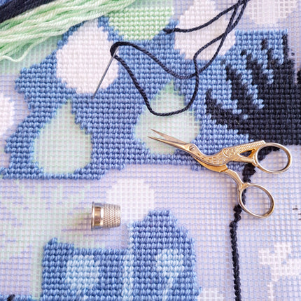 Needlepoint Pillow Kit "Purple Reverie"
