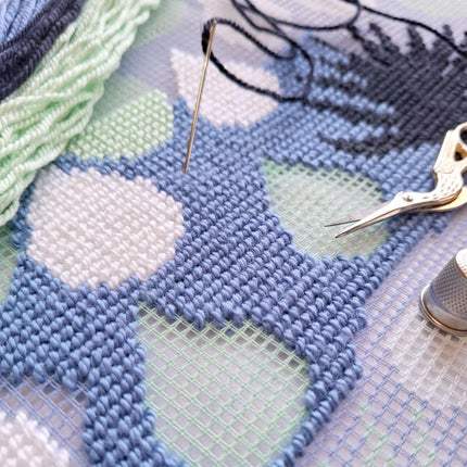 Needlepoint Pillow Kit "Purple Reverie"