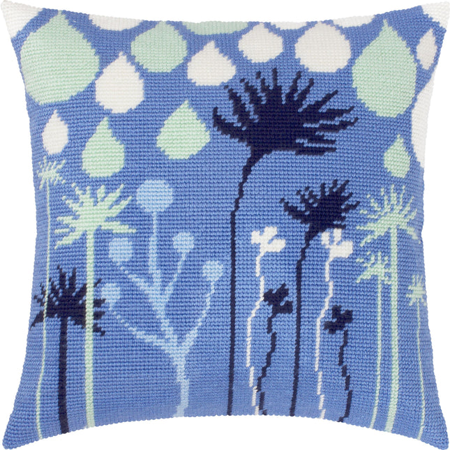 Needlepoint Pillow Kit "Purple Reverie"