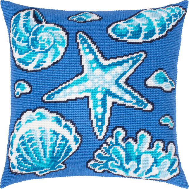 Needlepoint Pillow Kit "Treasures of the Sea"
