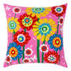 Needlepoint Pillow Kit "Multicolored daisies"