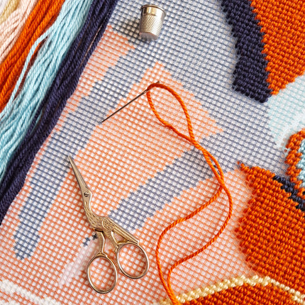 Needlepoint Pillow Kit "Abstract tropics"
