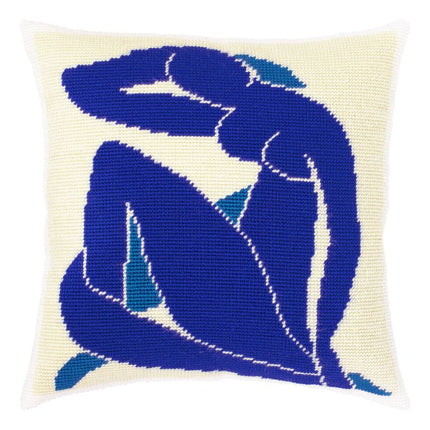 Needlepoint Pillow Kit "Blue nude"