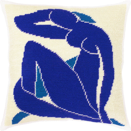 Needlepoint Pillow Kit "Blue nude"