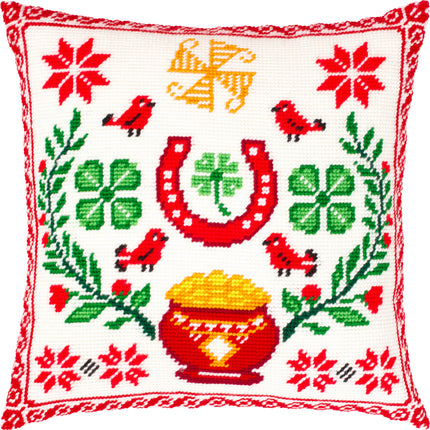 Needlepoint Pillow Kit "Talisman for Wealth and Good Luck"
