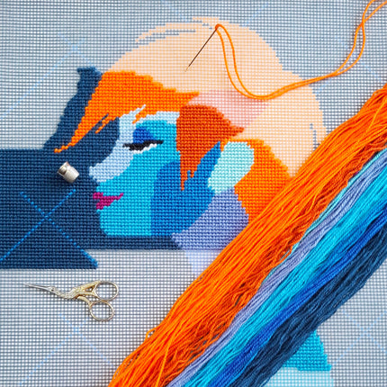 Needlepoint Pillow Kit "Temptation"