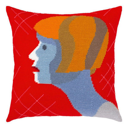 Needlepoint Pillow Kit "Astonishment"