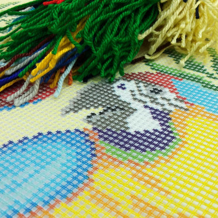 Needlepoint Pillow Kit "Two Parrots"