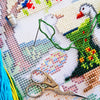 Needlepoint Pillow Kit "Geese Among the Flowers"