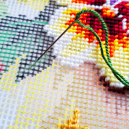 Needlepoint Pillow Kit "Vase with Violets"