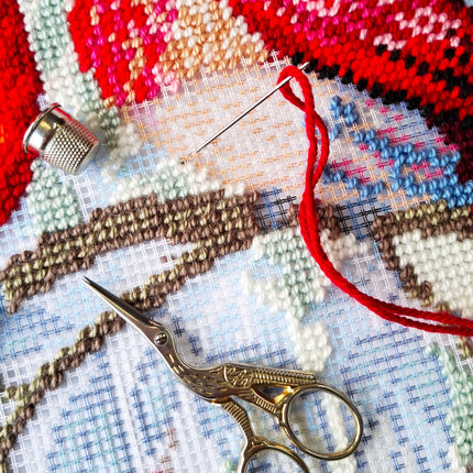 Needlepoint Pillow Kit "Cardinal Pair"