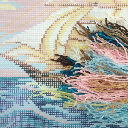 Needlepoint Pillow Kit "Sailing Ship"