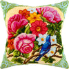Needlepoint Pillow Kit "Nightingale in Flowers"