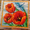 Needlepoint Pillow Kit "Red Tulips"