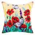 Needlepoint Pillow Kit "Large Whites on Poppies"