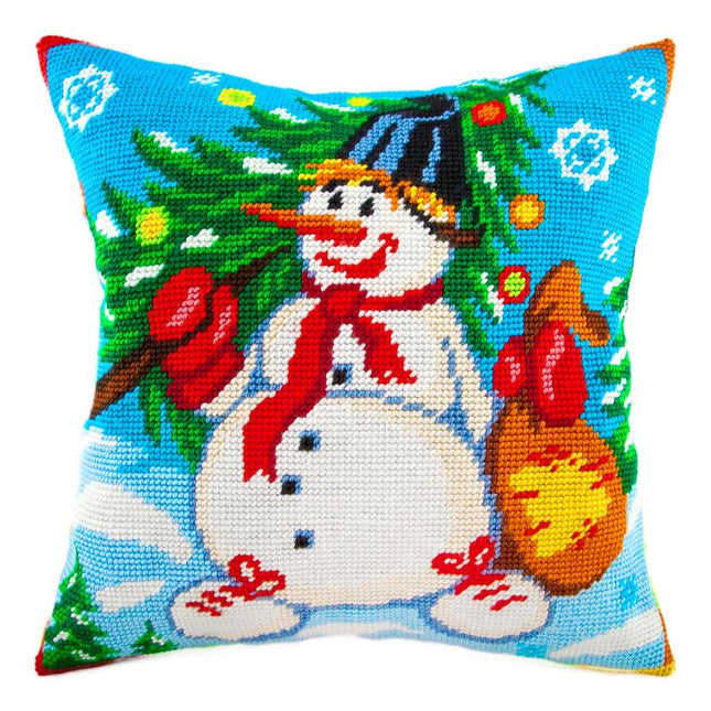 Needlepoint Pillow Kit "Snowman"