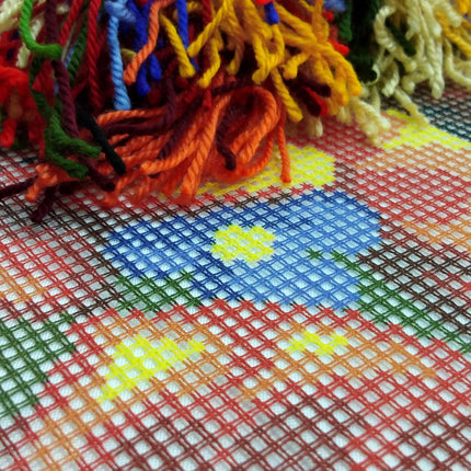 Needlepoint Pillow Kit "Poppies and Forget-Me-Nots"