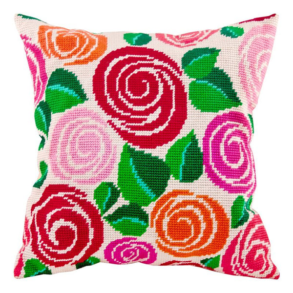 Needlepoint Pillow Kit "Décor of Roses"