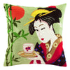 Needlepoint Pillow Kit "Naniwaya Okita"