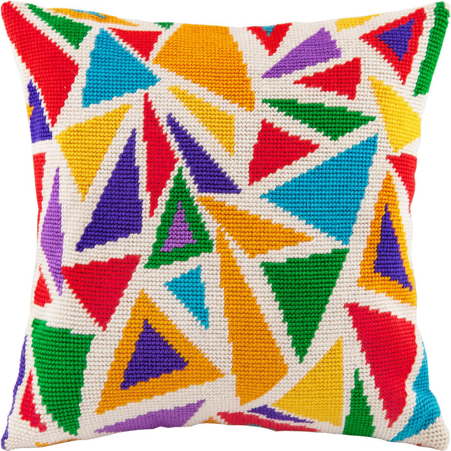 Needlepoint Pillow Kit "Stained Glass"