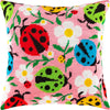 Needlepoint Pillow Kit "Ladybugs and Flowers"